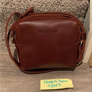 Portland leather Mesa handbag cognac color